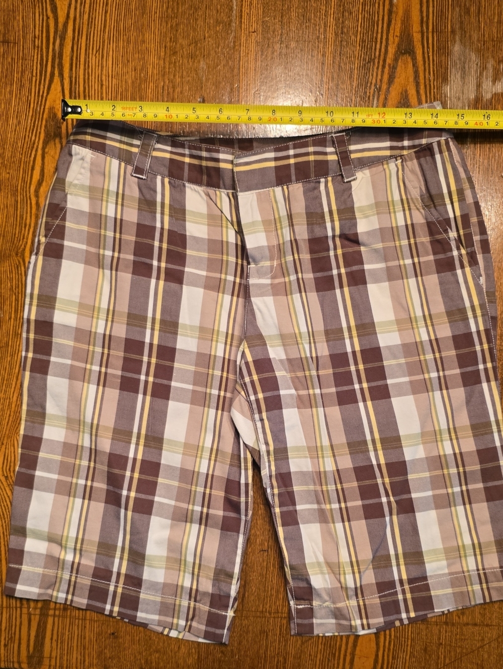 Tommy Bahama Plaid Shorts in Brown, Tan and Yellow